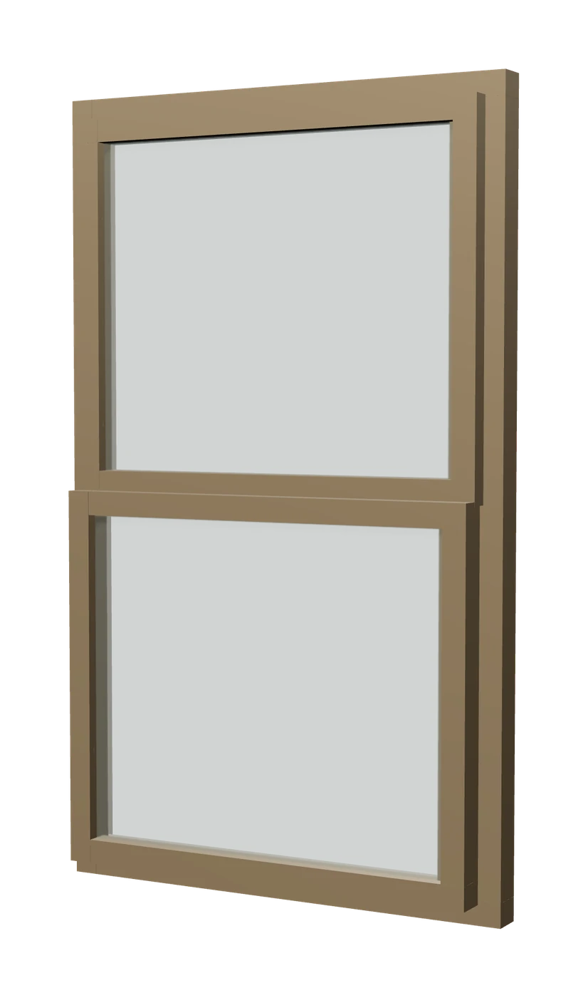 Double-hung window, studio render