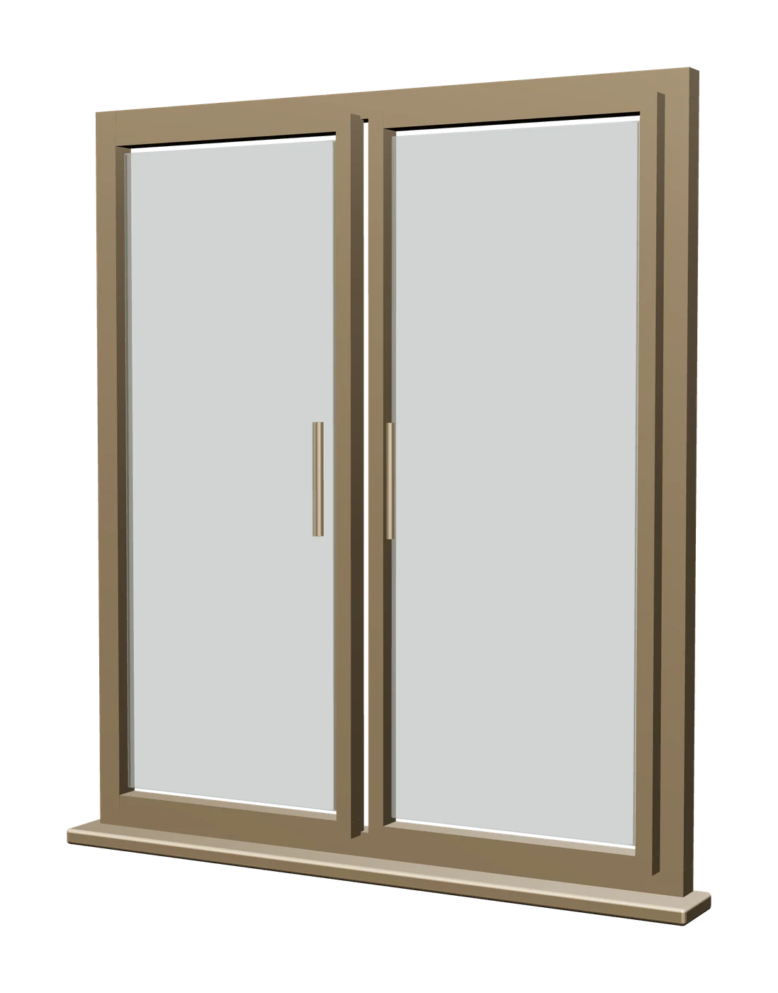 French doors, studio render