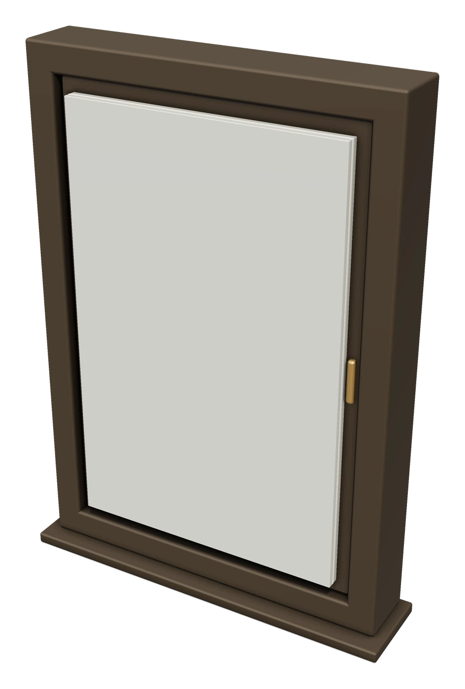 3D render of an impact window with laminated glass