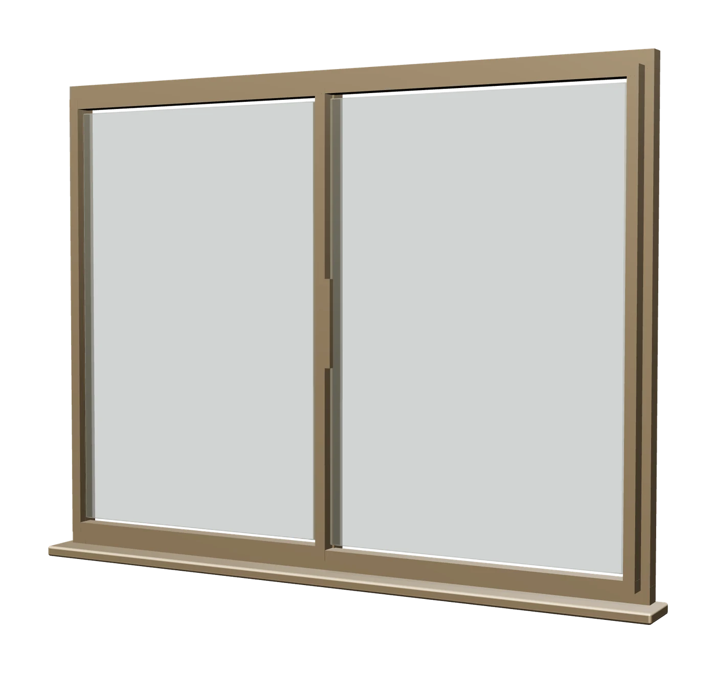 Sliding patio door, studio render