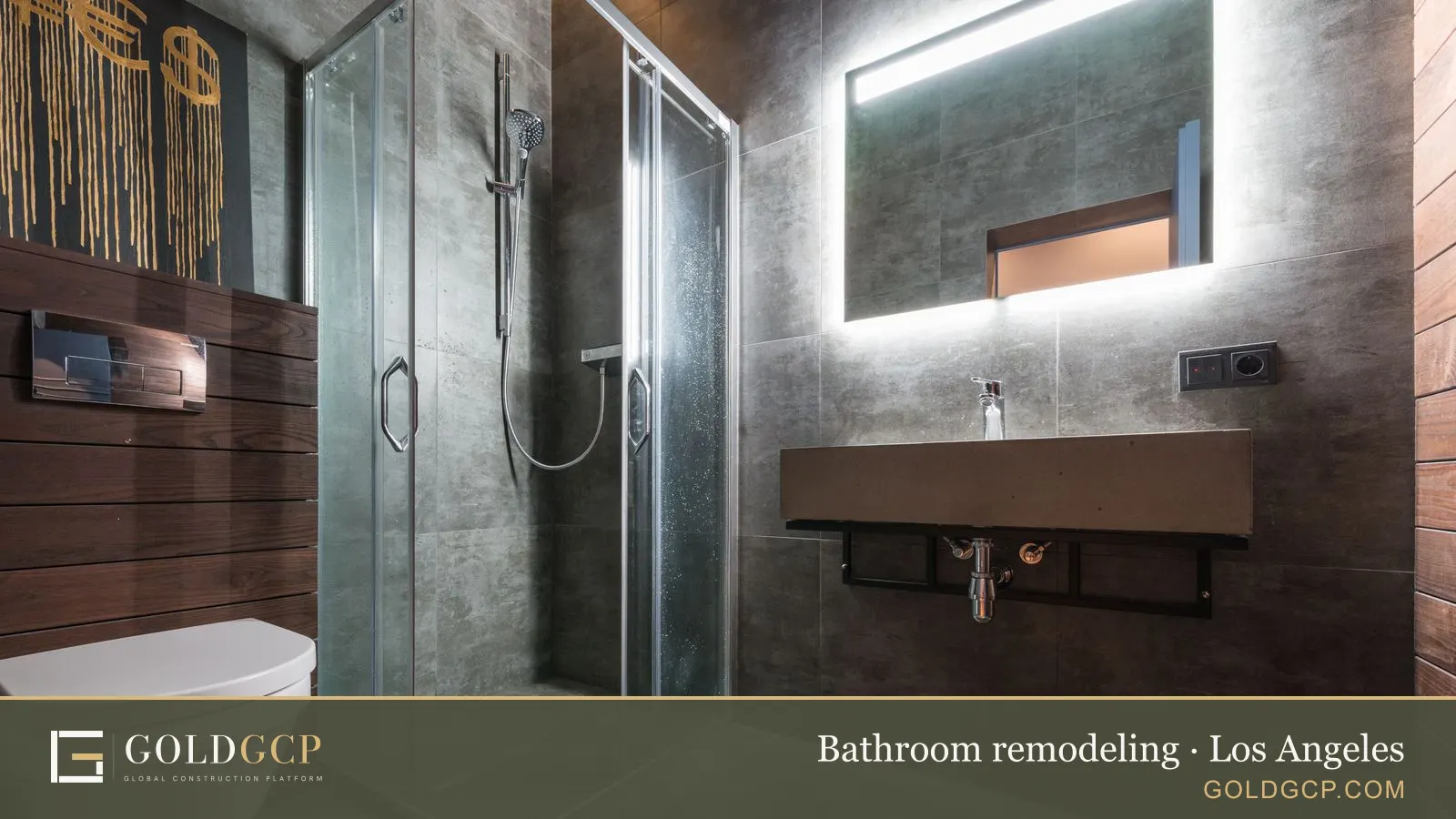 A modern bathroom with a glass shower and clean fixtures