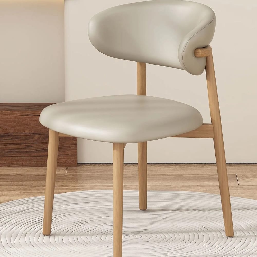 LUXE LIVING Sculptural Fabric Dining Chair with Certified Safety Standards - Image 2