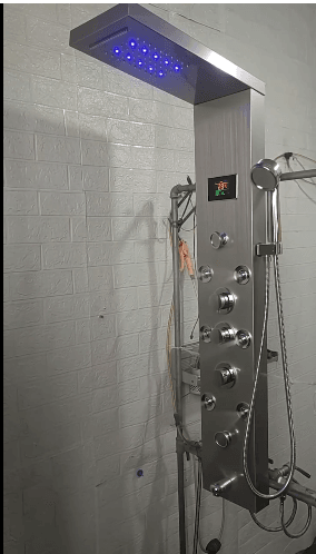 AquaScreen Shower Faucet – Wall-Mounted Hotel Thermostatic Digital LED Temperature Shower Panel - Image 3