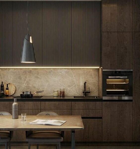 Elegant Atlanta kitchen remodel with custom cabinetry and quartz countertops.