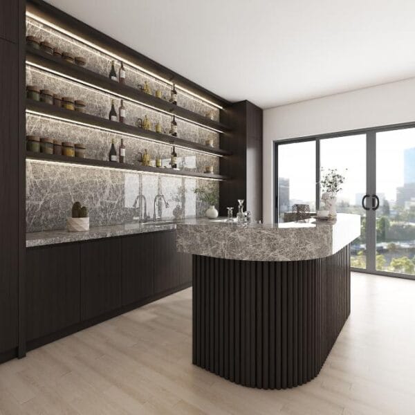 Indianapolis kitchen remodel with bright lighting and smart storage.