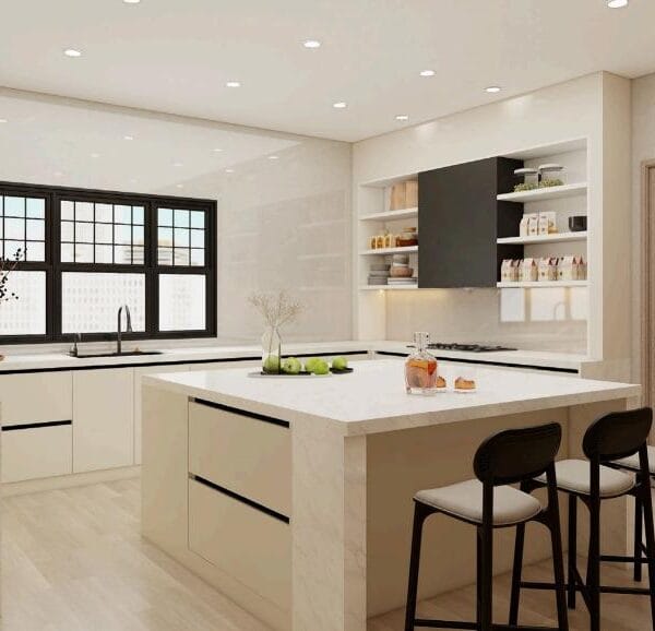 San Francisco kitchen remodel with open concept and modern materials.