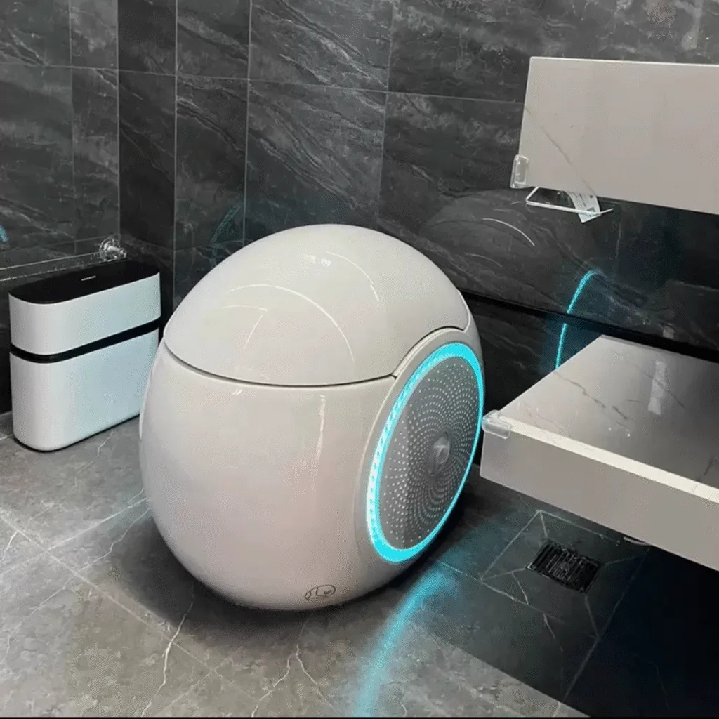 MiniLuxe Smart Toilet – Compact Egg-Shaped Automatic Toilet with Remote