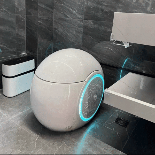 MiniLuxe Smart Toilet – Compact Egg-Shaped Automatic Toilet with Remote
