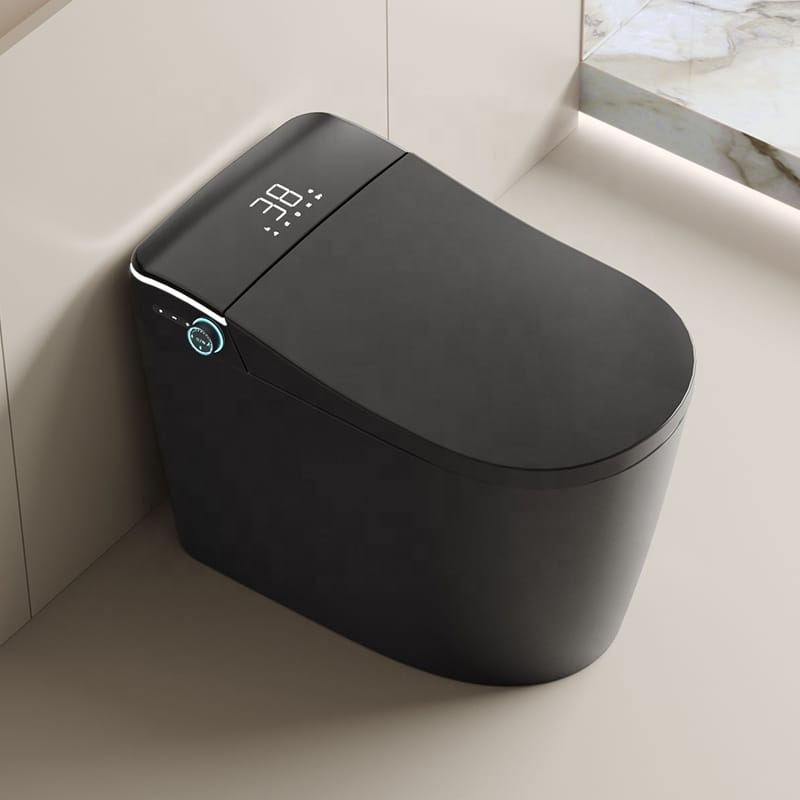 NeroFlow Smart Toilet – Black Automatic Ceramic Toilet with Seat Heating - Image 2