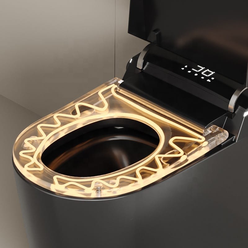 NeroFlow Smart Toilet – Black Automatic Ceramic Toilet with Seat Heating - Image 3