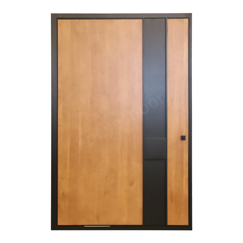TEAK MODERNE Smart Lock Simple Teak Wood Front Door - Image 3