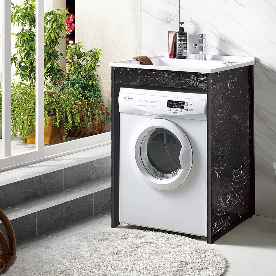 AquaPrime Bathroom Cabinet – Laundry Vanity with Marble Counter - Image 6