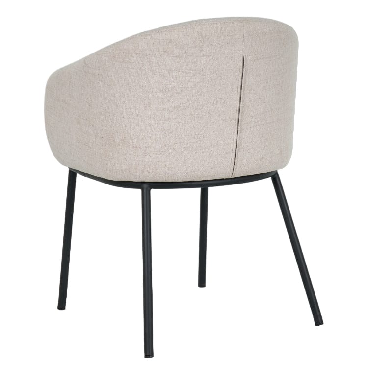 ATELIER MINIMALIST – Nordic Single Backrest Sofa-Style Dining Chair in Designer Fabric - Image 7