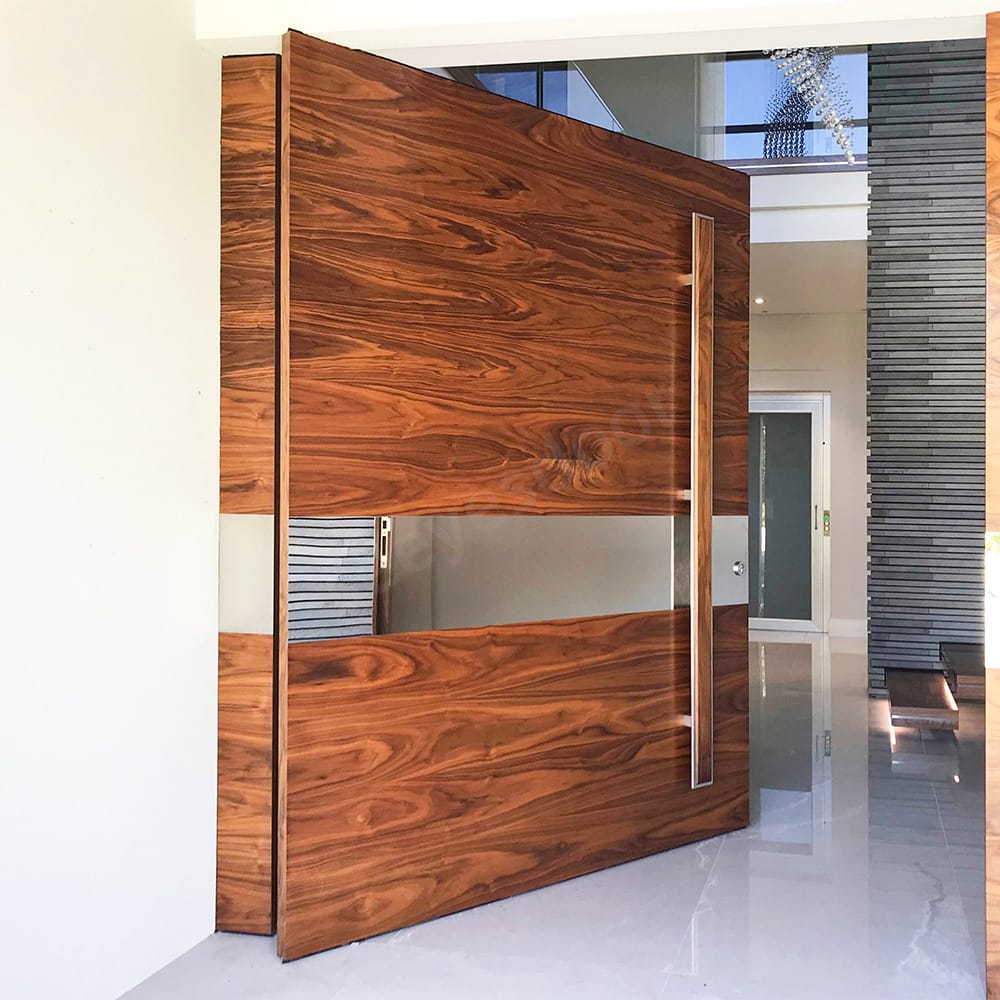 TEAK MODERNE Smart Lock Simple Teak Wood Front Door - Image 6