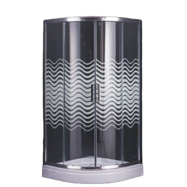 Modern square quadrant shower cabin with customizable dimensions and tempered glass panels