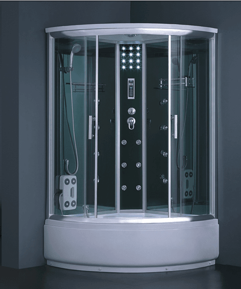 DIAMOND ELITE  Tempered Glass Bathroom Shower Cabin with Dry Wet Separation